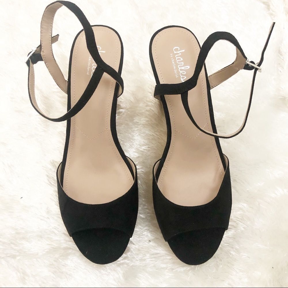 Charles by Charles David wedges black size 11. Like new
